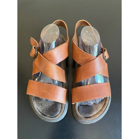 GH Bass & Co Sunjuns Brown Leather Strappy Comfort Slingback Sandals Mens 10M - Picture 5 of 13